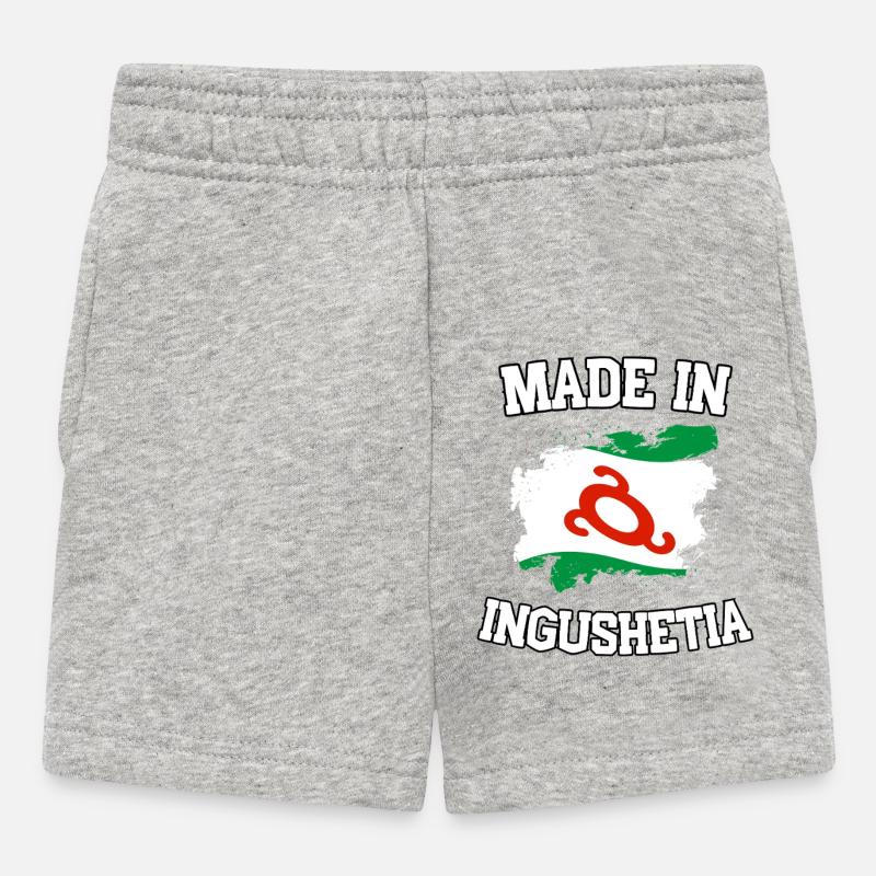 Fabriqué en Ingouchie - Short Bébé - gris chiné