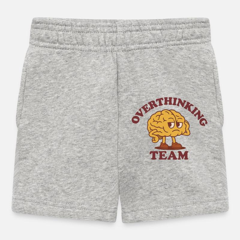 Équipe qui réfléchit trop - Short Bébé - gris chiné