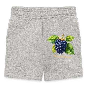 Mûre – Aquarelle botanique de style vintage - Short Bébé - gris chiné - Devant