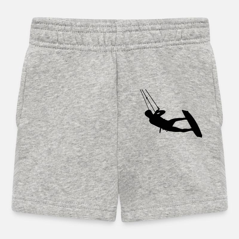 Kiters. Kitesurf - Short Bébé - gris chiné