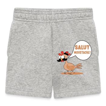 HENS CHICKENS HI MUSTACHE - Baby Shorts - heather grey - Front