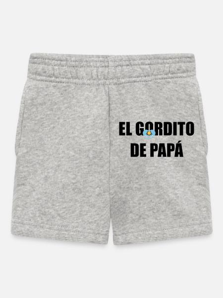 Daddy's Chubby in BLACK - Baby Shorts - heather grey