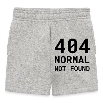 404 Normal Not Found - Chemise drôle de nerd erreur - Short Bébé - gris chiné - Devant
