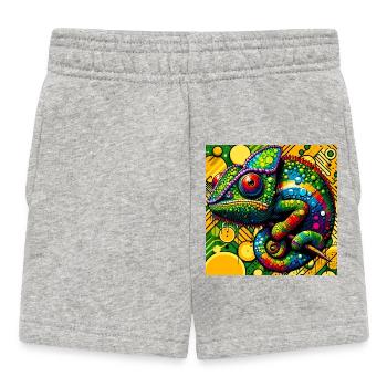 caméléon - Short Bébé - gris chiné - Devant