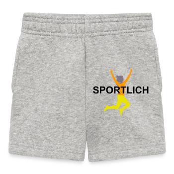 Athletic Vivid Bounce Illustration - Baby Shorts - heather grey - Front