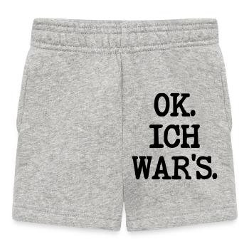SCHULD SPRÜCHE ICH WAR ES - Baby Shorts - Grau meliert - Vorne