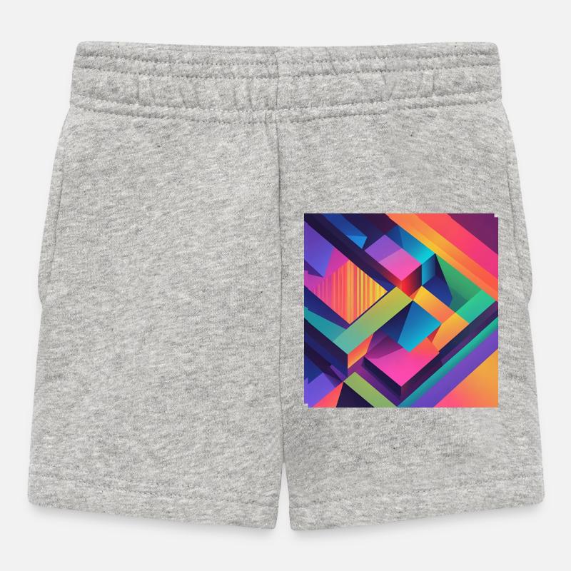 abstract - Baby Shorts - heather grey