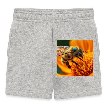 abeille - Short Bébé - gris chiné - Devant