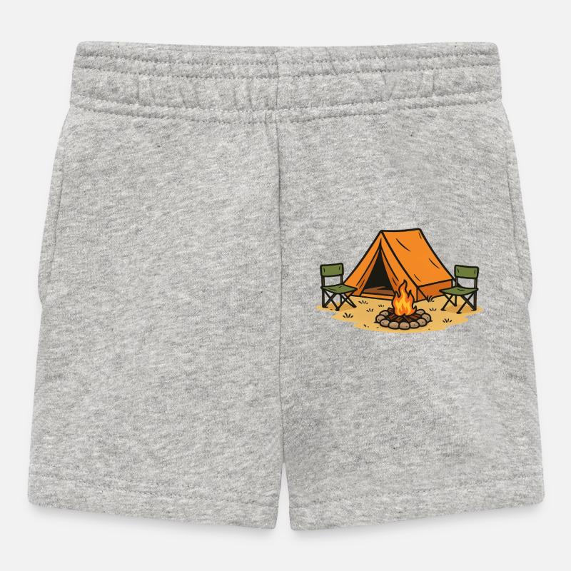 Conception de camp de camping aventureux - Short Bébé - gris chiné