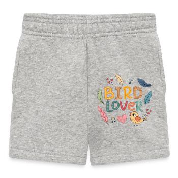 Tender bird lover design - Baby Shorts - heather grey - Front