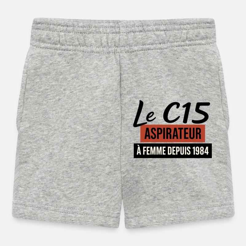 C15 - Short Bébé - gris chiné