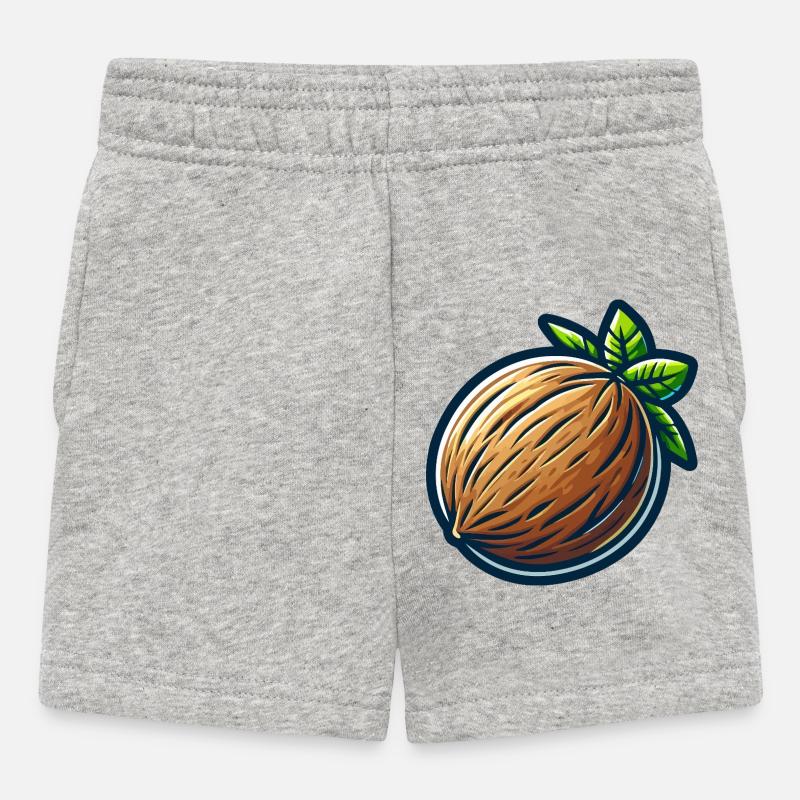 Noix tropicale dessinée - Short Bébé - gris chiné