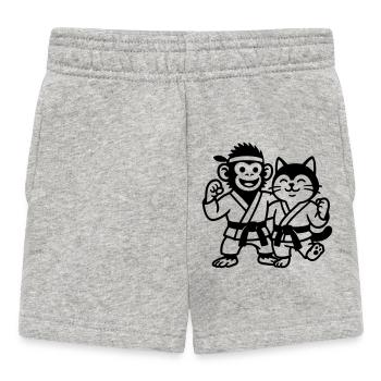 Amis du karaté - Short Bébé - gris chiné - Devant