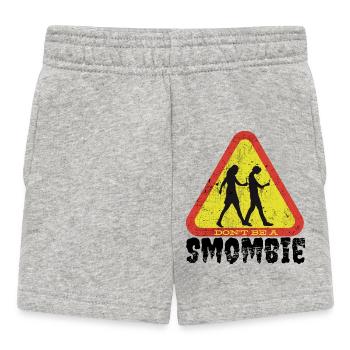 Traffic Warning Don't Be A - Baby Shorts - heather grey - Front