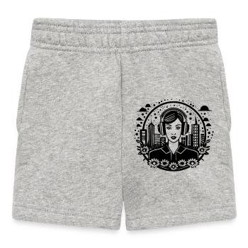 Streetwear, Pop Culture, Subculture – Woman, Headphones - Baby Shorts - heather grey - Front