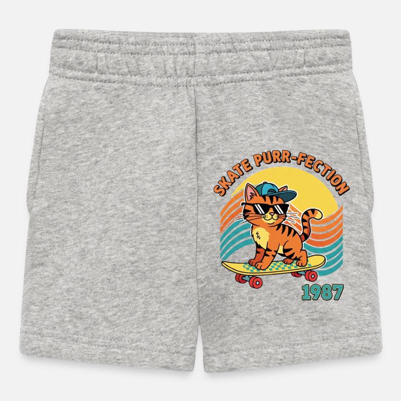Chat de patin - Short Bébé - gris chiné