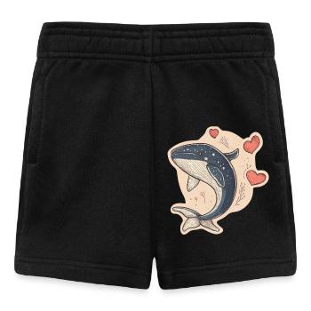 whale - Baby Shorts - black - Front