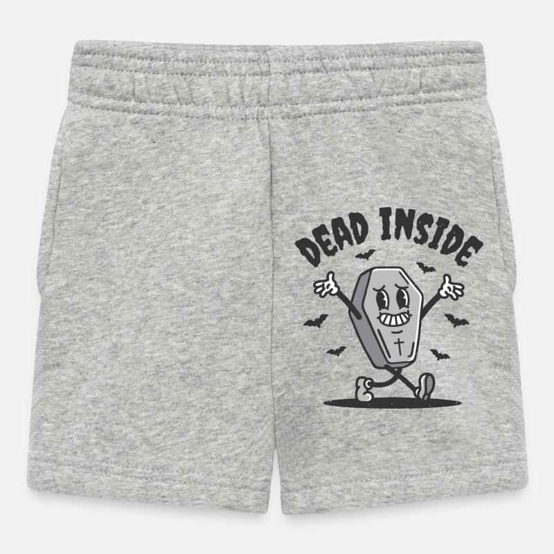 Mort à l’intérieur d’un cercueil drôle - Short Bébé - gris chiné