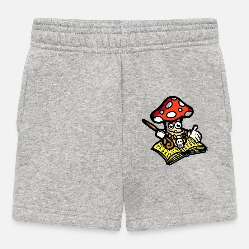 Champignon Mage - Short Bébé - gris chiné