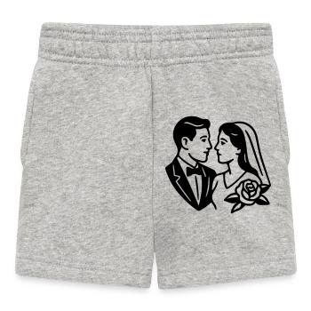 Mariés - Short Bébé - gris chiné - Devant