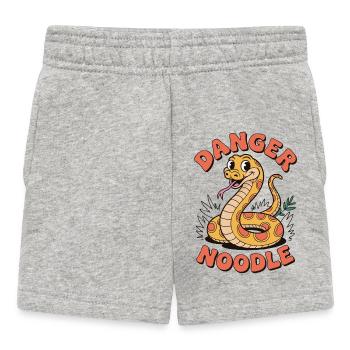 Danger Noodle - Conception de serpent amusante - Short Bébé - gris chiné - Devant