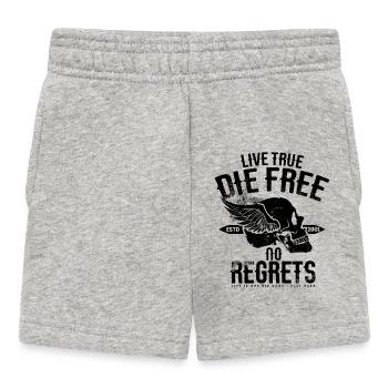 LiveTrueDieFree - Baby Shorts - heather grey - Front