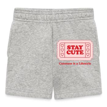 Conception ludique de billet de cœur - Short Bébé - gris chiné - Devant