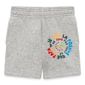 Humorvolles 🎮 Geburtsgeschenk Gamer Papa - Baby Shorts - Grau meliert - Vorne