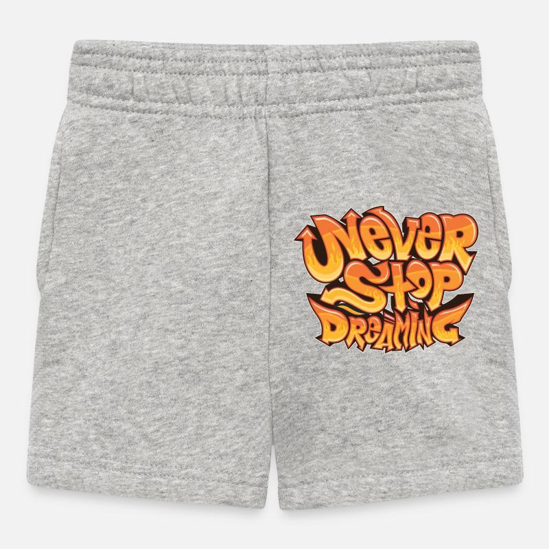 Never Stop Dreaming - Baby Shorts - Grau meliert