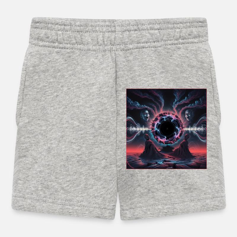 Cosmic Rift Dreamscape Design - Short Bébé - gris chiné