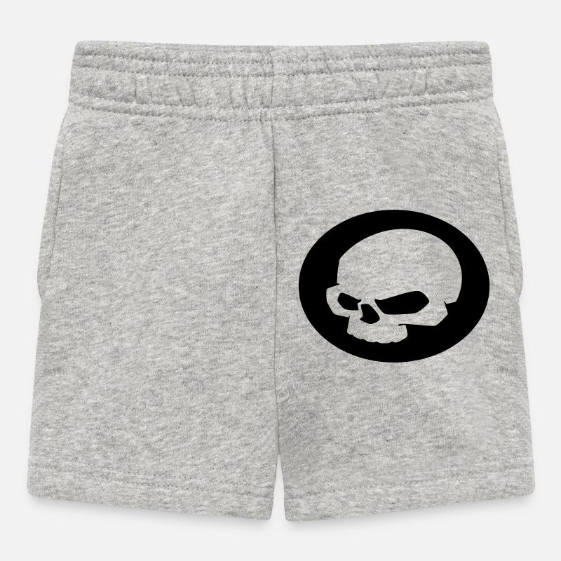 Skull - Baby Shorts - heather grey
