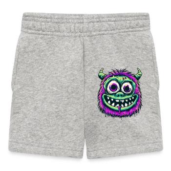 Monstre psychédélique coloré - Short Bébé - gris chiné - Devant