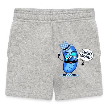 Grüß Gott Lustige Gewürzgurke Bayern - Baby Shorts - Grau meliert - Vorne