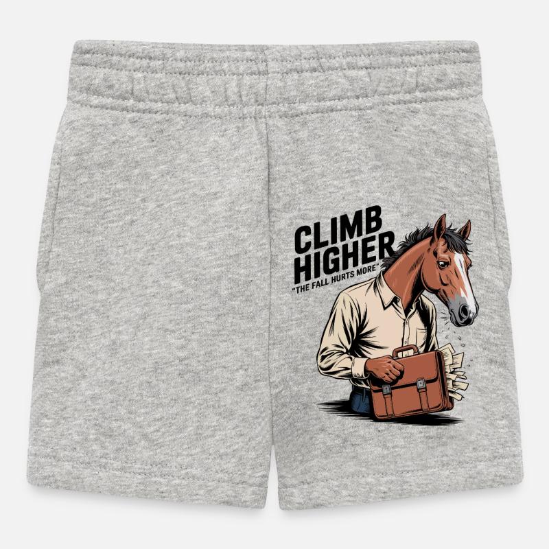 Geschäftspferd - Baby Shorts - Grau meliert