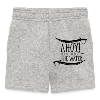 Pirate-Themed Design Featuring Swords and a Nautic - Baby Shorts - heather grey - Front