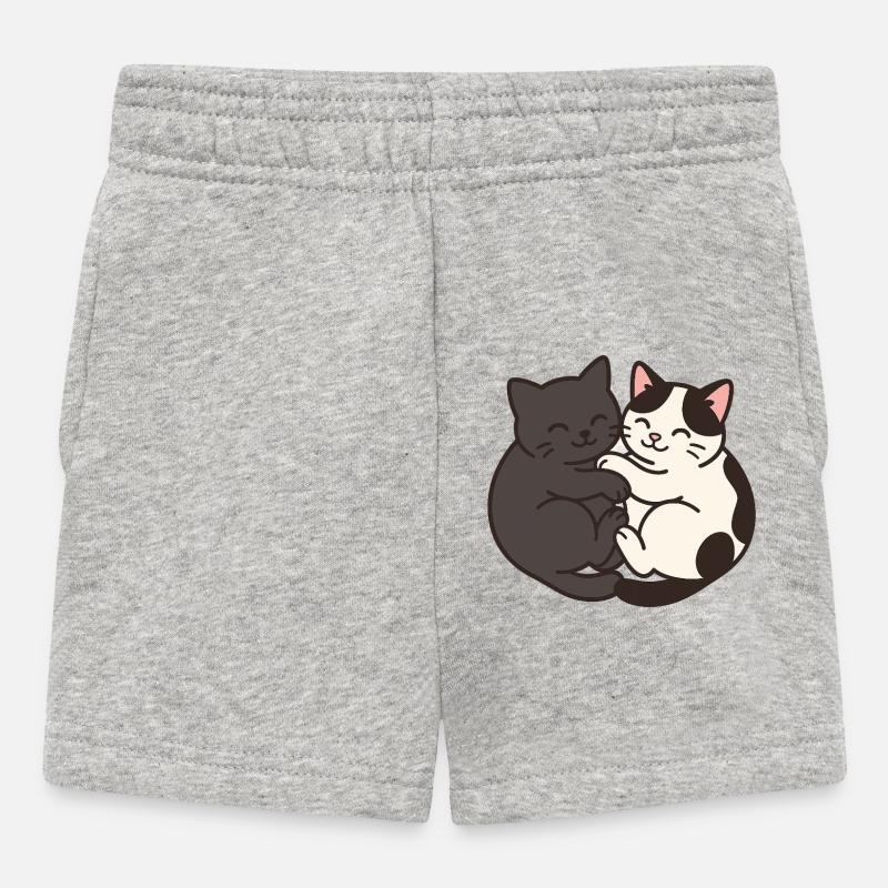 feline - Baby Shorts - heather grey