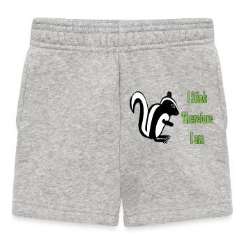 Humorvolle Skunk-Philosophie Zitat-Design - Baby Shorts - Grau meliert - Vorne