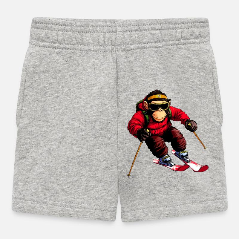 Singe de ski - Short Bébé - gris chiné