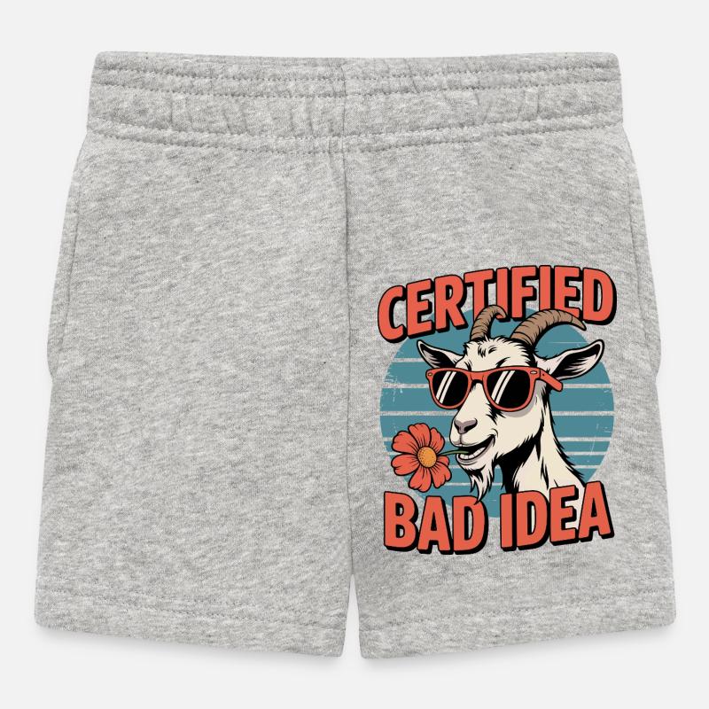 Chèvre certifiée Bad Idea - Short Bébé - gris chiné