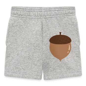 Acorn Illustration - Baby Shorts - heather grey - Front