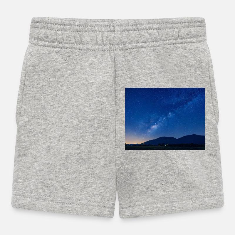 Ciel Étoilé Nocturne Montagne - Short Bébé - gris chiné