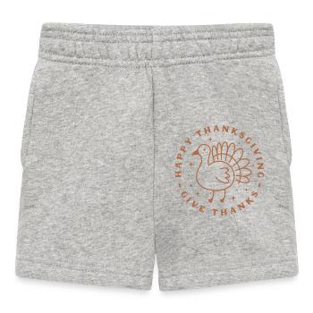 Frohes Thanksgiving Christliches wünscht Nutztier - Baby Shorts - Grau meliert - Vorne