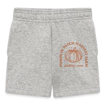 Kürbisbeet pflücken Crew Ernte Bauernhof Festival - Baby Shorts - Grau meliert - Vorne