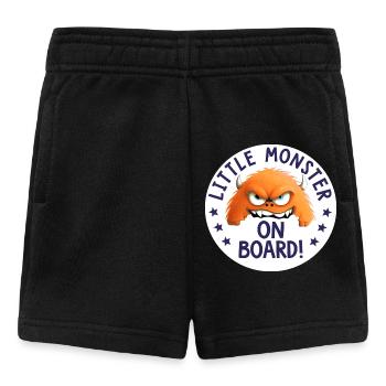 Petit monstre a board naissance grossesse - Short Bébé - noir - Devant