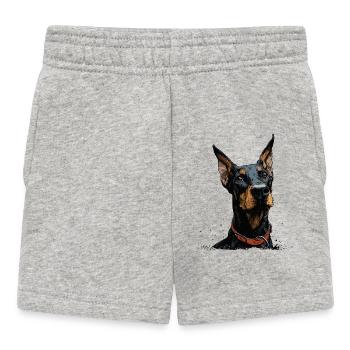 Doberman cool - Short Bébé - gris chiné - Devant