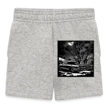 Oldtimer Oldtimer unter verwunschenem Baum - Baby Shorts - Grau meliert - Vorne