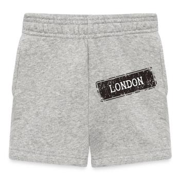London Vintage Street Sign Design - Baby Shorts - Grau meliert - Vorne