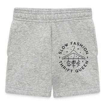 Slow fashion thrifter funny thrift queen aesthetic - Baby Shorts - heather grey - Front