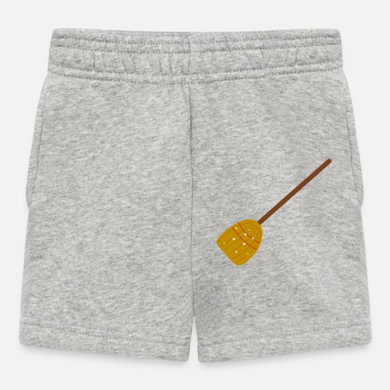 Balai de sorcière étoilé aux couleurs d’automne - Short Bébé - gris chiné