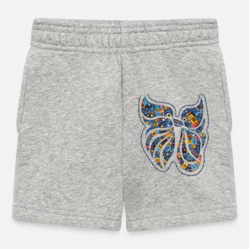 Embrasser les oiseaux VVA1 - Short Bébé - gris chiné